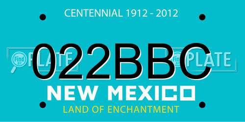 022BBC New Mexico License Plate