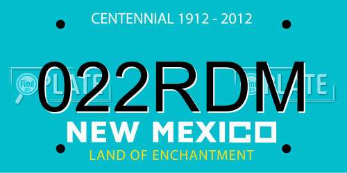 022RDM New Mexico License Plate