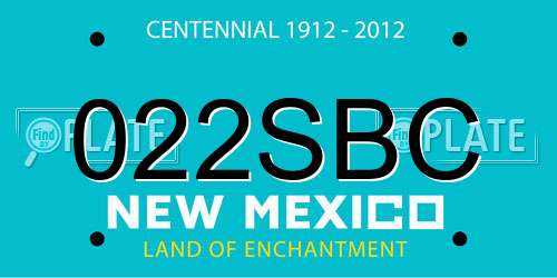022SBC New Mexico License Plate
