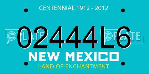 02444L6 New Mexico License Plate
