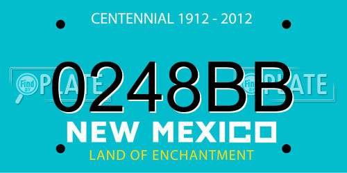 0248BB New Mexico License Plate