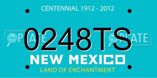 0248TS New Mexico License Plate