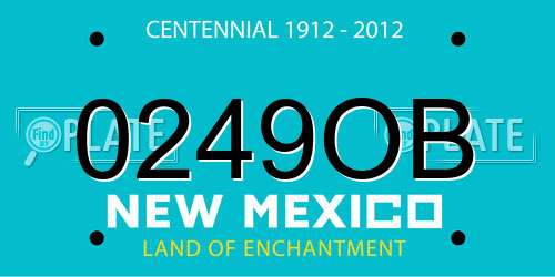 0249OB New Mexico License Plate