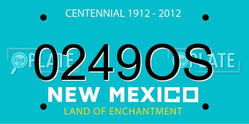 0249OS New Mexico License Plate