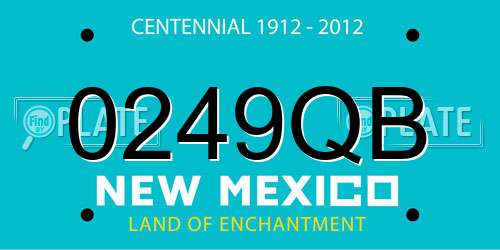 0249QB New Mexico License Plate