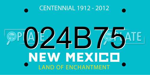 024B75 New Mexico License Plate
