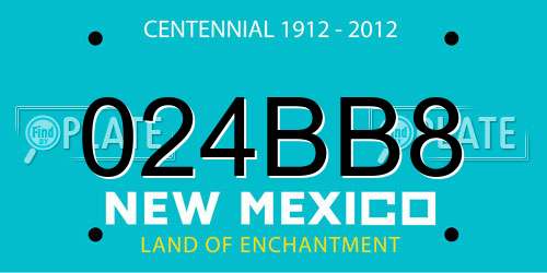 024BB8 New Mexico License Plate