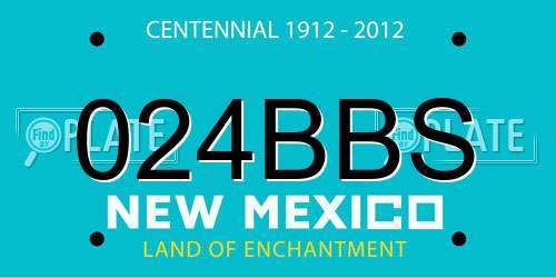 024BBS New Mexico License Plate