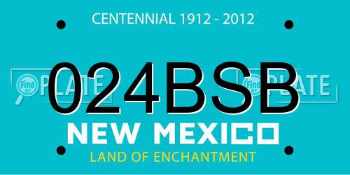 024BSB New Mexico License Plate