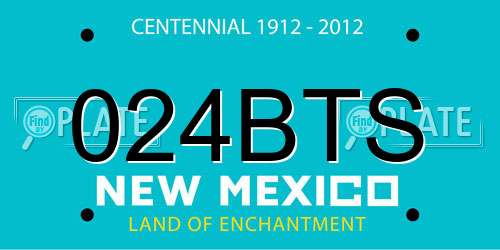 024BTS New Mexico License Plate