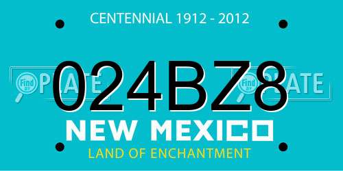 024BZ8 New Mexico License Plate