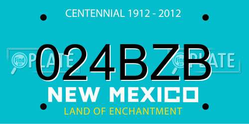 024BZB New Mexico License Plate