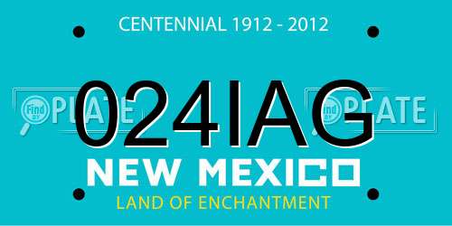 024IAG New Mexico License Plate