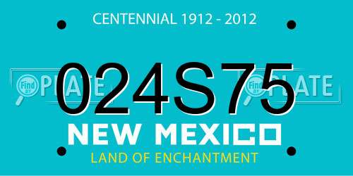 024S75 New Mexico License Plate