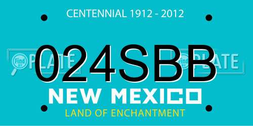 024SBB New Mexico License Plate