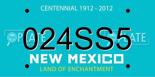 024SS5 New Mexico License Plate