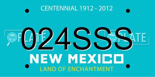 024SSS New Mexico License Plate