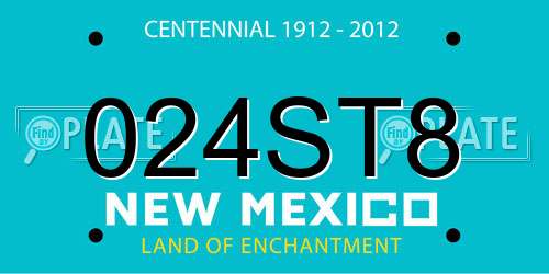 024ST8 New Mexico License Plate