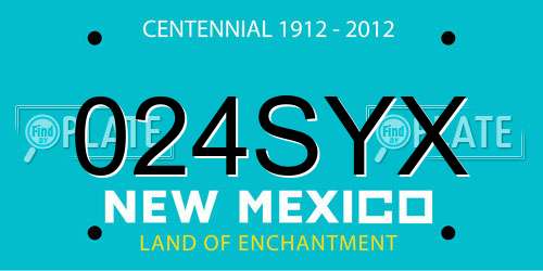 024SYX New Mexico License Plate