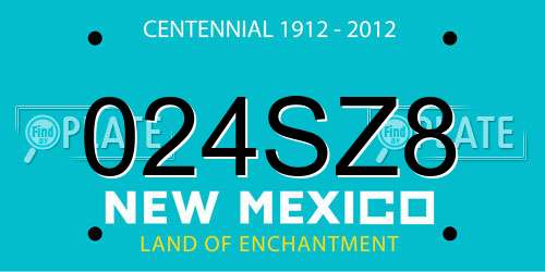 024SZ8 New Mexico License Plate