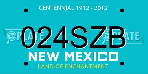 024SZB New Mexico License Plate