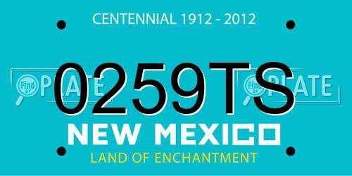 0259TS New Mexico License Plate