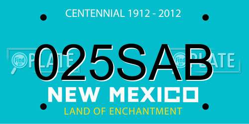 025SAB New Mexico License Plate
