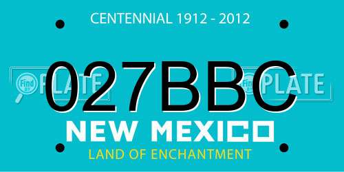 027BBC New Mexico License Plate
