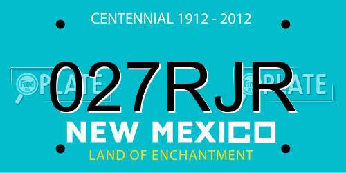 027RJR New Mexico License Plate
