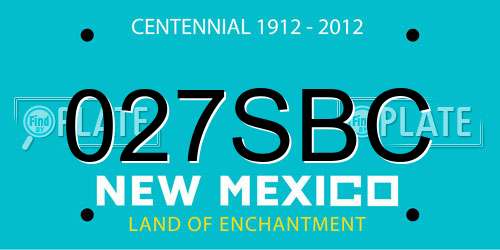 027SBC New Mexico License Plate