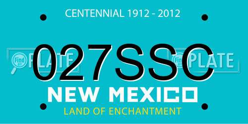 027SSC New Mexico License Plate