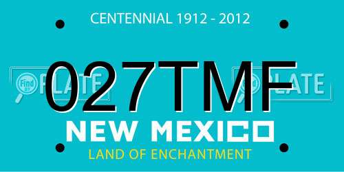 027TMF New Mexico License Plate