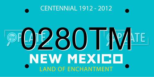 0280TM New Mexico License Plate