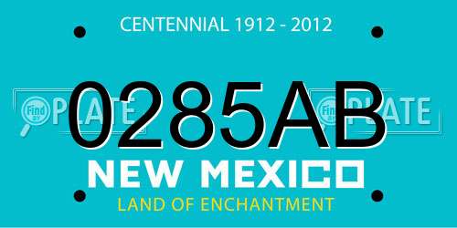 0285AB New Mexico License Plate