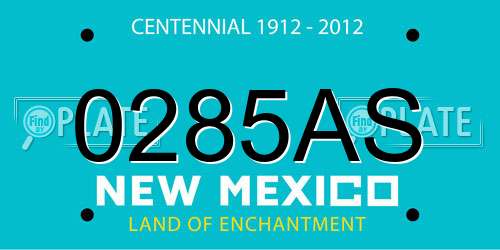 0285AS New Mexico License Plate