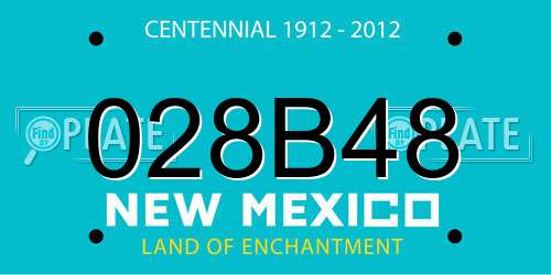 028B48 New Mexico License Plate