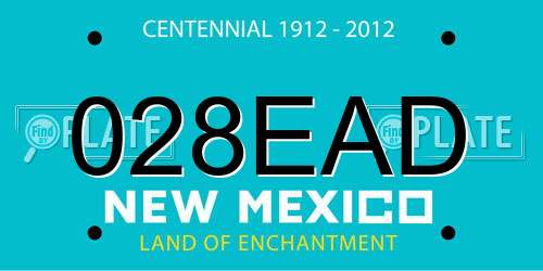 028EAD New Mexico License Plate