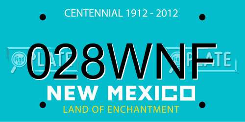 028WNF New Mexico License Plate