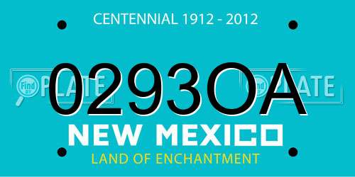 0293OA New Mexico License Plate