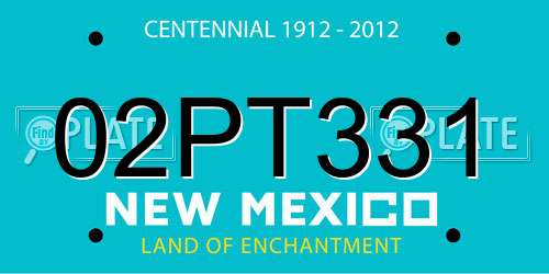 02PT331 New Mexico License Plate