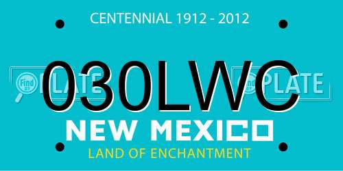 030LWC New Mexico License Plate