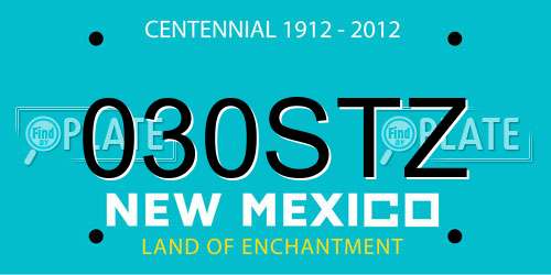 030STZ New Mexico License Plate