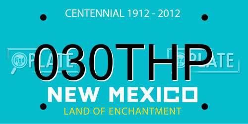 030THP New Mexico License Plate