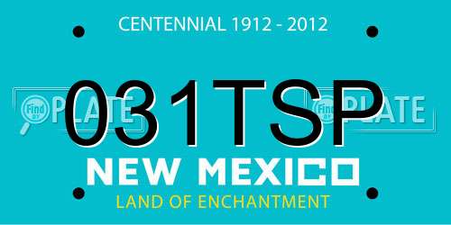 031TSP New Mexico License Plate