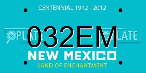 032EM New Mexico License Plate