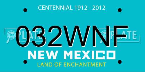 032WNF New Mexico License Plate