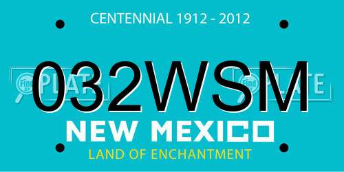 032WSM New Mexico License Plate