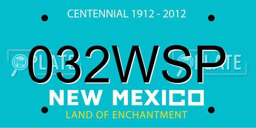 032WSP New Mexico License Plate