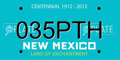 035PTH New Mexico License Plate
