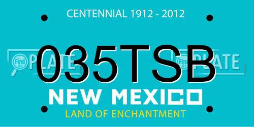 035TSB New Mexico License Plate